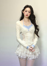 Daydream Lace Halter Slim Fit Top